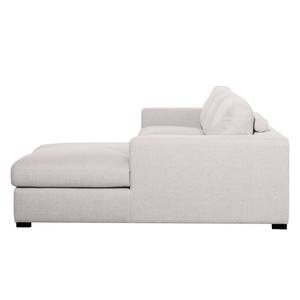 Ecksofa Boston (mit Schlaffunktion) Webstoff - Stoff Valura: Beige - Longchair davorstehend rechts