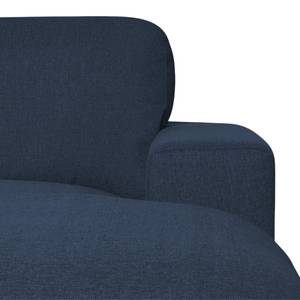 Ecksofa Boston (mit Schlaffunktion) Webstoff - Stoff Valura: Blau - Longchair davorstehend rechts