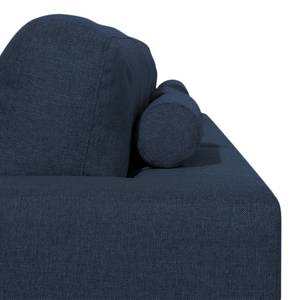 Ecksofa Boston (mit Schlaffunktion) Webstoff - Stoff Valura: Blau - Longchair davorstehend rechts