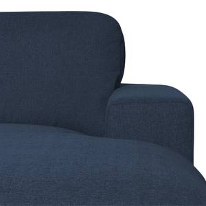 Ecksofa Boston (mit Schlaffunktion) Webstoff - Stoff Valura: Blau - Longchair davorstehend rechts