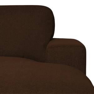 Ecksofa Boston (mit Schlaffunktion) Webstoff - Stoff Valura: Braun - Longchair davorstehend rechts