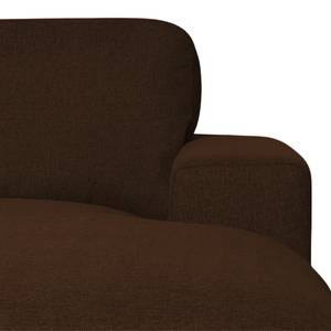 Ecksofa Boston (mit Schlaffunktion) Webstoff - Stoff Valura: Braun - Longchair davorstehend rechts