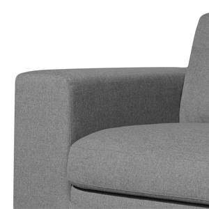 Ecksofa Boston (mit Schlaffunktion) Webstoff - Stoff Valura: Grau - Longchair davorstehend rechts