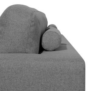 Ecksofa Boston (mit Schlaffunktion) Webstoff - Stoff Valura: Grau - Longchair davorstehend links