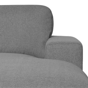 Ecksofa Boston (mit Schlaffunktion) Webstoff - Stoff Valura: Grau - Longchair davorstehend rechts