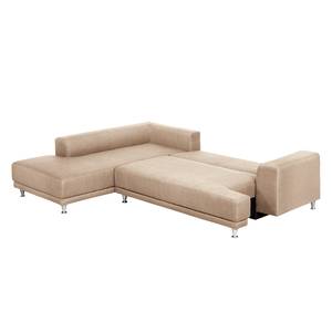 Ecksofa Botones (mit Schlaffunktion) Web Beige - Textil - 288 x 85 x 215 cm