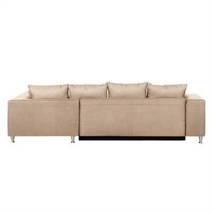 Ecksofa Botones (mit Schlaffunktion) Web Beige - Longchair davorstehend rechts