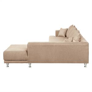 Ecksofa Botones (mit Schlaffunktion) Web Beige - Longchair davorstehend rechts