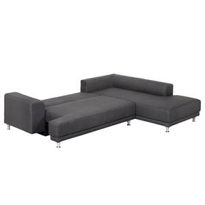 Ecksofa Botones (mit Schlaffunktion) Web Granit - Longchair davorstehend rechts