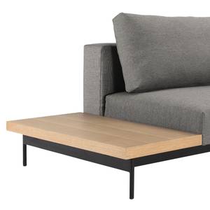 Canapé d'angle Bragi avec table Tissu - Convertible - Tissu Flashtex : Light Grey