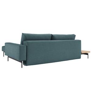 Canapé d'angle Bragi avec table Tissu - Convertible - Tissu Soft : Indigo