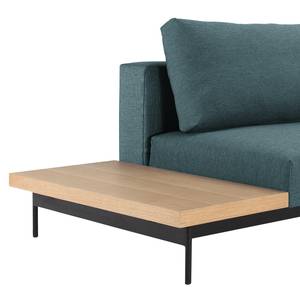 Canapé d'angle Bragi avec table Tissu - Convertible - Tissu Soft : Indigo