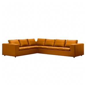 Ecksofa Brooklyn Echtleder Echtleder Neka: Cognac - Ecke davorstehend links