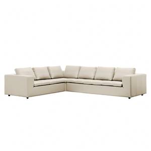 Ecksofa Brooklyn Echtleder Echtleder Neka: Creme - Ecke davorstehend links