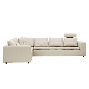 Ecksofa Brooklyn Echtleder Echtleder Neka: Creme - Ecke davorstehend links