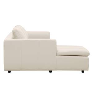 Ecksofa Brooklyn II Echtleder Echtleder Neka: Creme - Longchair davorstehend links