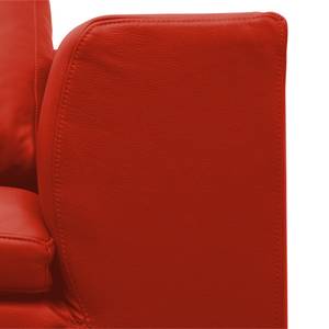 Ecksofa Brooklyn II Echtleder Echtleder Neka: Rot - Longchair davorstehend links