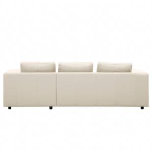 Ecksofa Brooklyn II Echtleder Echtleder Neka: Creme - Longchair davorstehend rechts