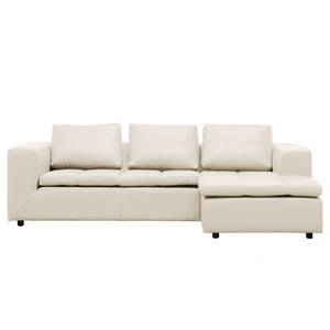 Ecksofa Brooklyn II Echtleder Echtleder Neka: Creme - Longchair davorstehend rechts