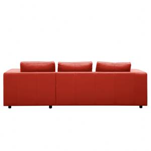 Ecksofa Brooklyn II Echtleder Echtleder Neka: Rot - Longchair davorstehend rechts