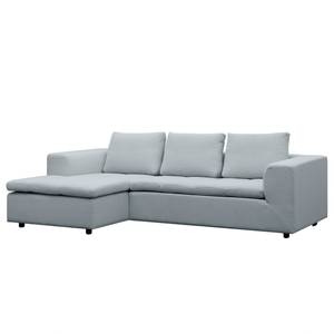 Ecksofa Brooklyn II Webstoff Webstoff Anda II: Silber - Longchair davorstehend links