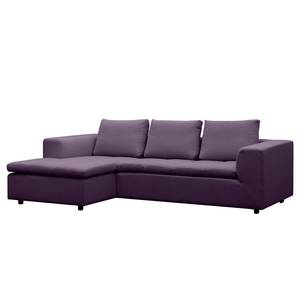 Ecksofa Brooklyn II Webstoff Webstoff Anda II: Violett - Longchair davorstehend links