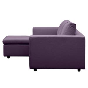 Ecksofa Brooklyn II Webstoff Webstoff Anda II: Violett - Longchair davorstehend links