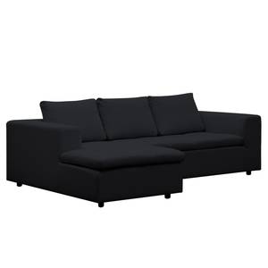 Ecksofa Brooklyn II Webstoff Webstoff Saia: Anthrazit - Longchair davorstehend links