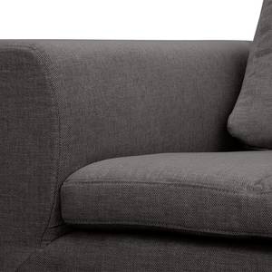 Ecksofa Brooklyn II Webstoff Webstoff Anda II: Anthrazit - Longchair davorstehend links