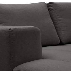 Ecksofa Brooklyn II Webstoff Webstoff Anda II: Anthrazit - Longchair davorstehend links