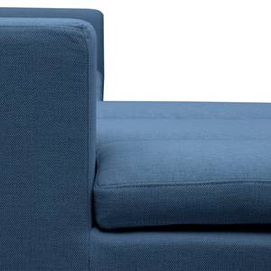 Hoekbank Brooklyn II geweven stof Geweven stof Anda II: Blauw - Longchair vooraanzicht links