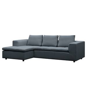 Ecksofa Brooklyn II Webstoff Webstoff Anda II: Grau - Longchair davorstehend links