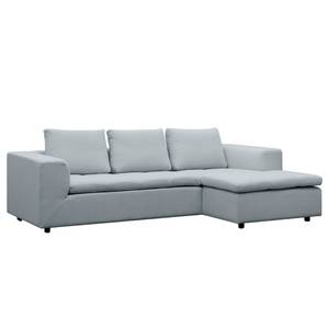 Ecksofa Brooklyn II Webstoff Webstoff Anda II: Silber - Longchair davorstehend rechts