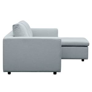 Ecksofa Brooklyn II Webstoff Webstoff Anda II: Silber - Longchair davorstehend rechts