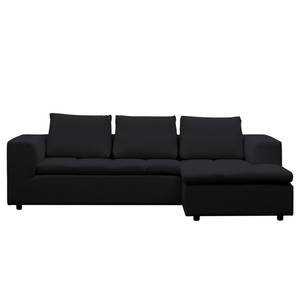 Ecksofa Brooklyn II Webstoff Webstoff Saia: Anthrazit - Longchair davorstehend rechts