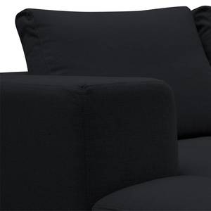 Ecksofa Brooklyn II Webstoff Webstoff Saia: Anthrazit - Longchair davorstehend rechts