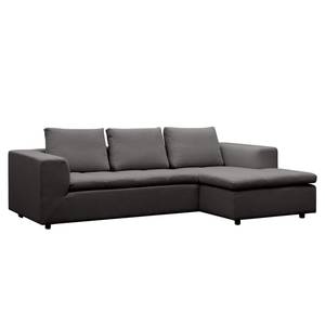 Ecksofa Brooklyn II Webstoff Webstoff Anda II: Anthrazit - Longchair davorstehend rechts