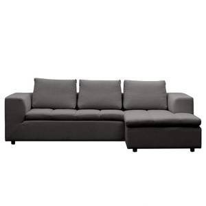 Ecksofa Brooklyn II Webstoff Webstoff Anda II: Anthrazit - Longchair davorstehend rechts