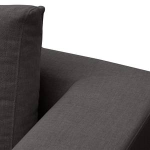 Ecksofa Brooklyn II Webstoff Webstoff Anda II: Anthrazit - Longchair davorstehend rechts