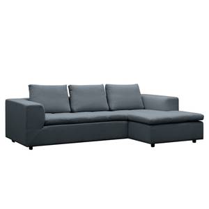 Ecksofa Brooklyn II Webstoff Webstoff Anda II: Grau - Longchair davorstehend rechts