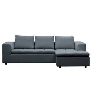 Ecksofa Brooklyn II Webstoff Webstoff Anda II: Grau - Longchair davorstehend rechts