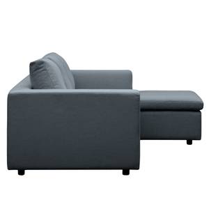 Ecksofa Brooklyn II Webstoff Webstoff Anda II: Grau - Longchair davorstehend rechts