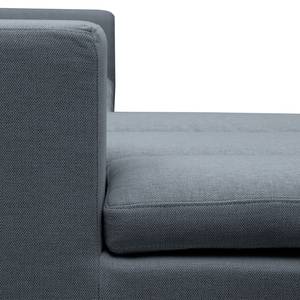 Ecksofa Brooklyn II Webstoff Webstoff Anda II: Grau - Longchair davorstehend rechts