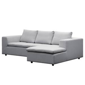 Ecksofa Brooklyn II Webstoff Webstoff Saia: Hellgrau - Longchair davorstehend rechts