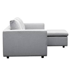 Ecksofa Brooklyn II Webstoff Webstoff Saia: Hellgrau - Longchair davorstehend rechts