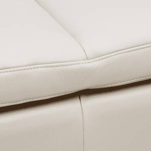 Ecksofa Brooklyn IV Echtleder Echtleder Neka: Creme - Breite: 312 cm - Ottomane davorstehend links