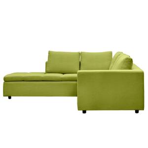 Ecksofa Brooklyn IV Webstoff Webstoff Anda II: Grün - Breite: 247 cm - Ottomane davorstehend links