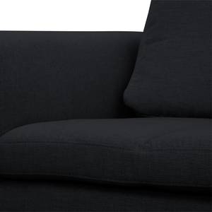 Ecksofa Brooklyn IV Webstoff Webstoff Saia: Anthrazit - Breite: 247 cm - Ottomane davorstehend links