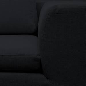 Ecksofa Brooklyn IV Webstoff Webstoff Saia: Anthrazit - Breite: 247 cm - Ottomane davorstehend links