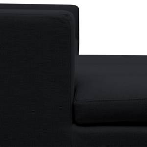 Ecksofa Brooklyn IV Webstoff Webstoff Saia: Anthrazit - Breite: 247 cm - Ottomane davorstehend links